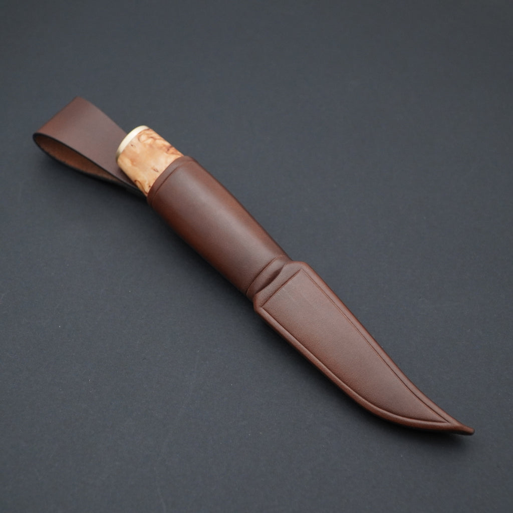 Puukko, stabilized curly birch