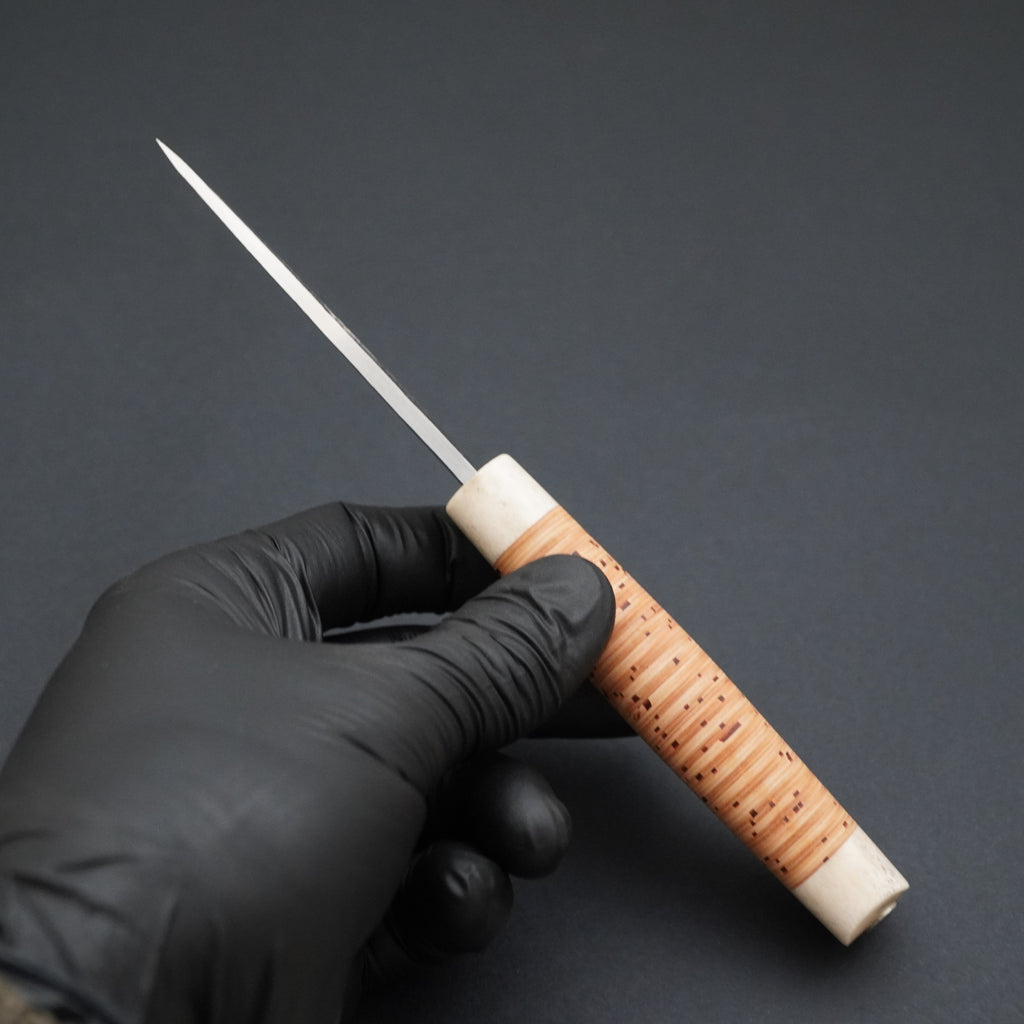 Puukko, moose antler/birch bark