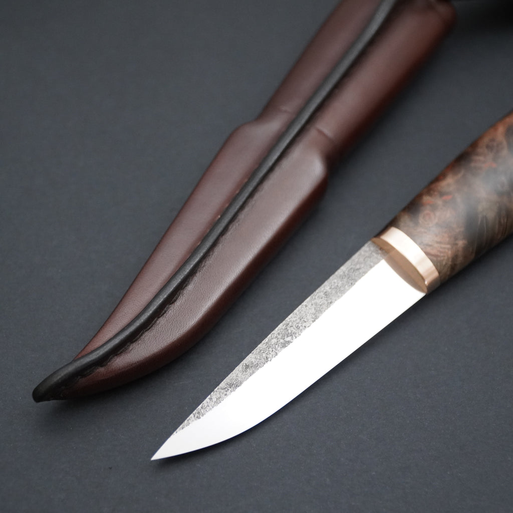 Puukko, stabiloitu vaahteran pahka