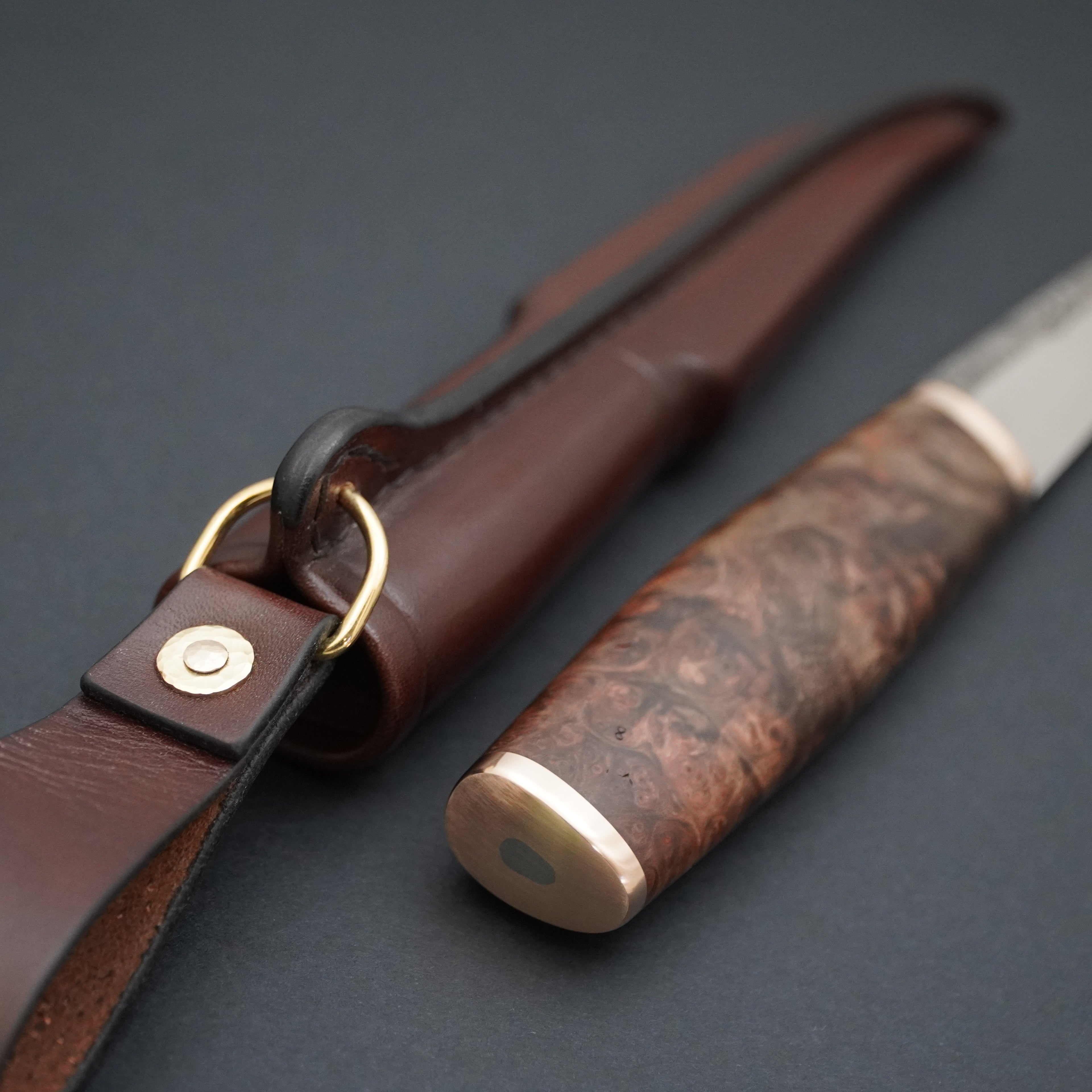 Puukko, stabiloitu vaahteran pahka