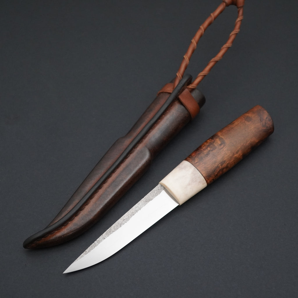 Puukko, hirvensarvi/visakoivu