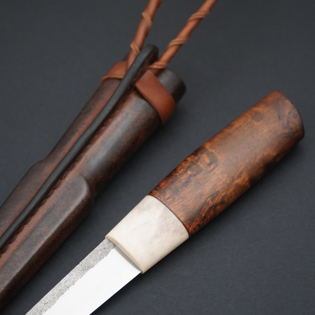 Puukko, hirvensarvi/visakoivu