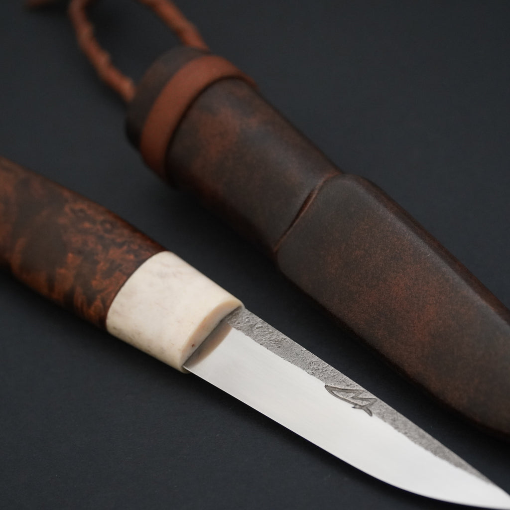 Puukko, hirvensarvi/visakoivu