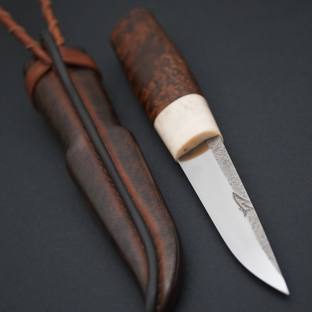 Puukko, hirvensarvi/visakoivu
