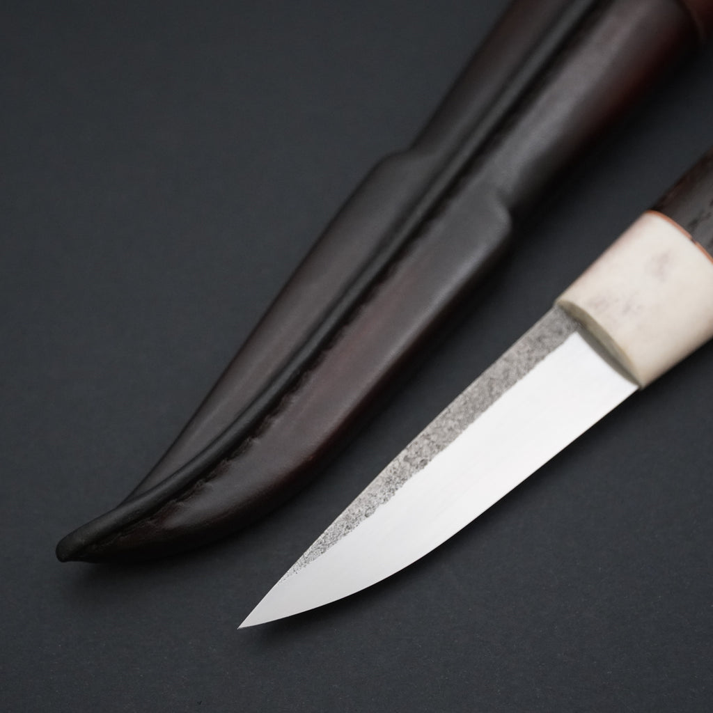 Puukko, hirvensarvi/savutammi